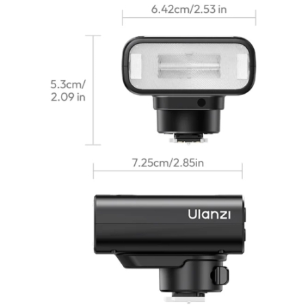 Ulanzi FT16 (L339) - lampa błyskowa TTL z panelem światła ciągłego LED do Sony - wymiary